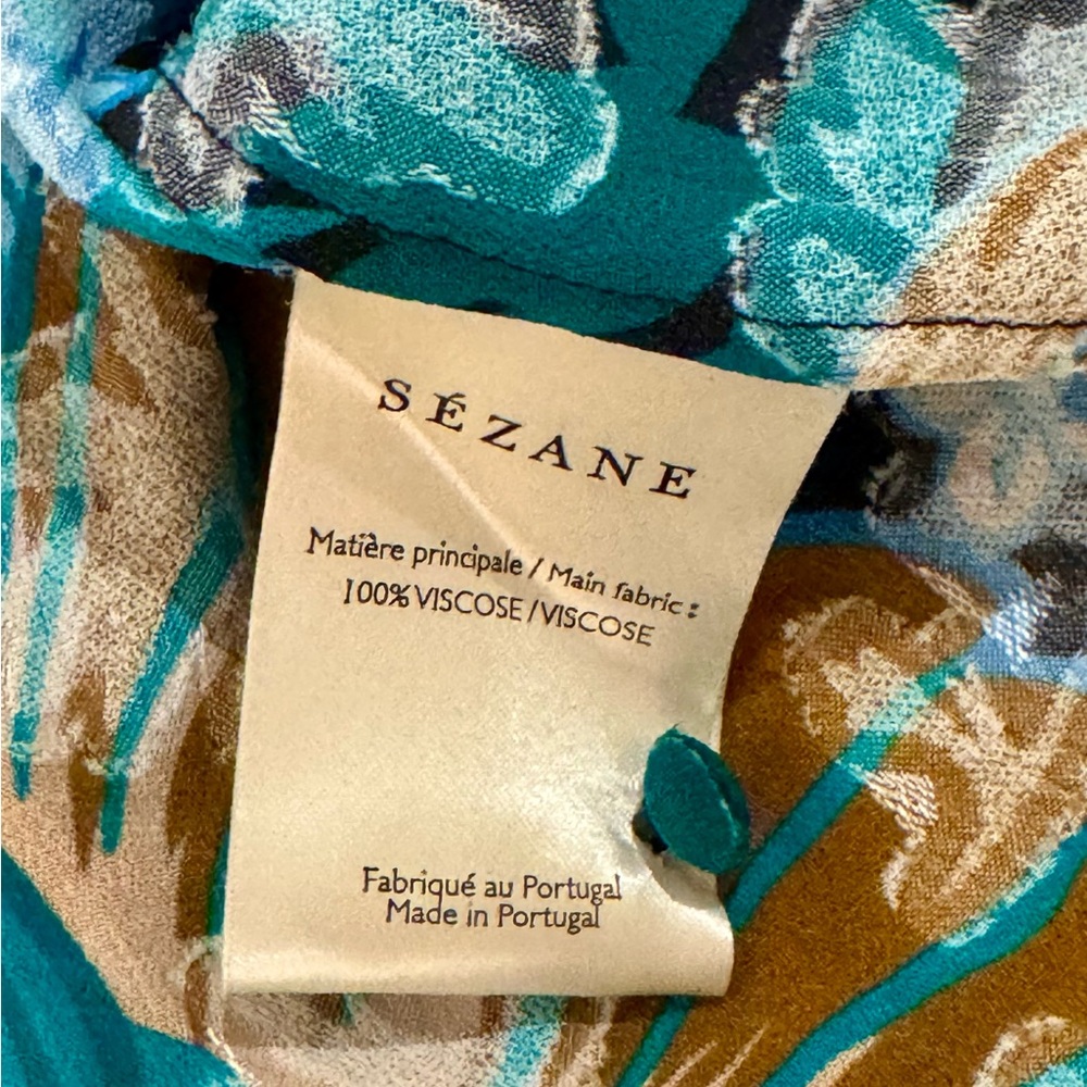 Sezane Erica Blouse Tropical Print Size 36 - Picture 8 of 9